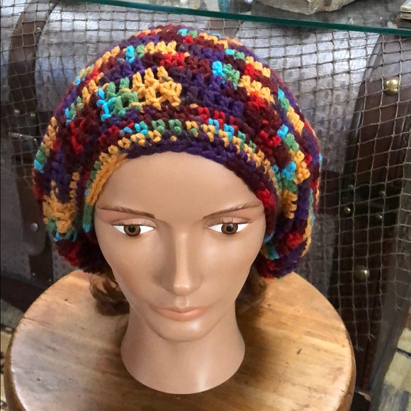 Boho slouchy winter hat New hand crochet by me - Picture 5 of 5